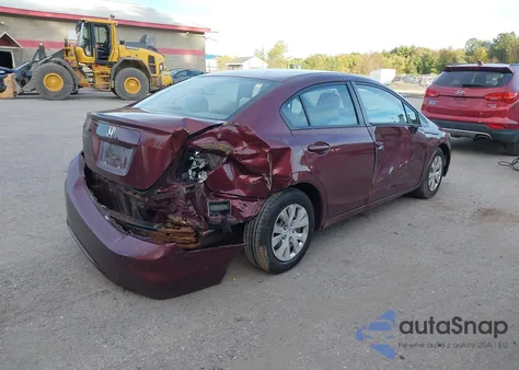 2012 Honda Civic Lx from USA, damaged, VIN 2HGFB2F59CH537941